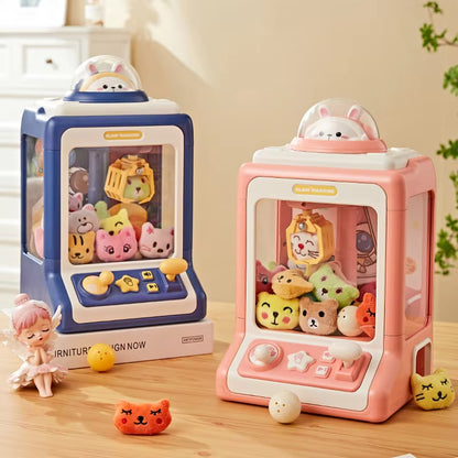 Kids DIY Electric Claw Machine Girl Grab Mini Doll Clip Gashapon Music Crane Game Children Toy