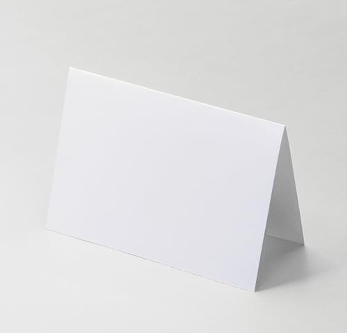 4x6 Plain White Folding Tent Cards Set of 50