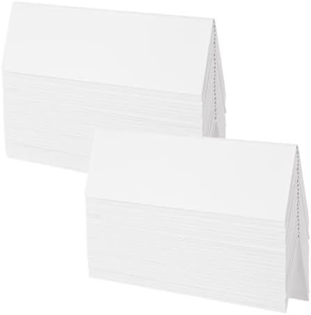 50Pcs Reusable Name Tent Cards White Dry Erase