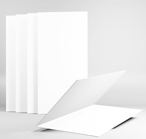 4x6 Plain White Folding Tent Cards Set of 50