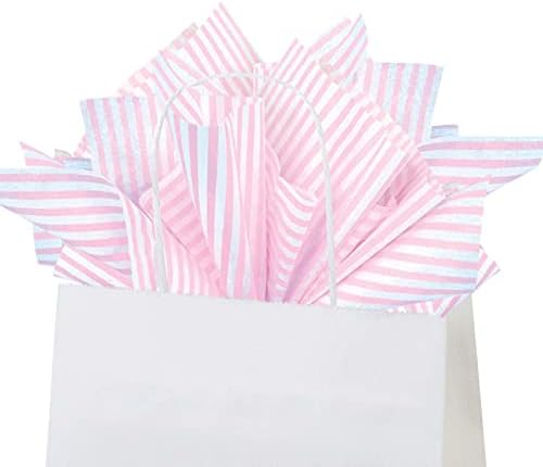 Flexicore Packaging Light Pink Pin Stripe Tissue Paper 100 Sheets