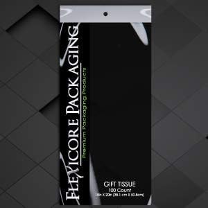 Flexicore Packaging Tissue Paper 15x20 Black 100 Sheets