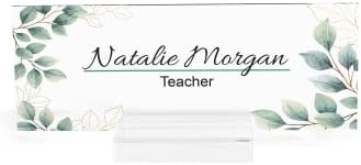 Custom Desk Name Plate - Glass-Like Acrylic Office Sign by ARTSWAVE