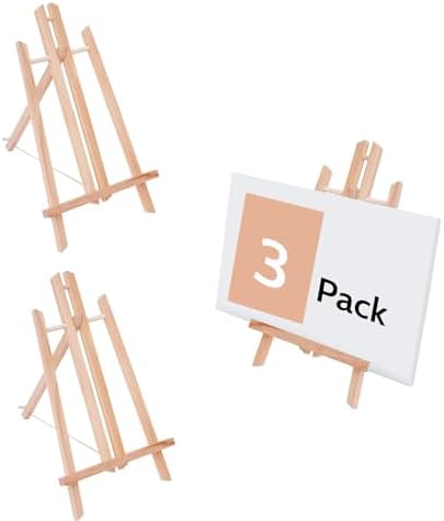 3pcs 118 Inch Wood Easels for Kids and Painting