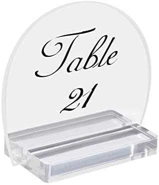 10 Piece Acrylic Name Card Holder Clear Sign Display Stand