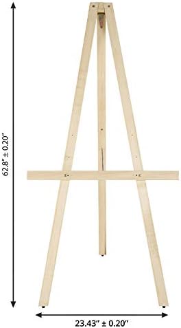 MT Displays Natural Wood Rustic Art Easel Adjustable Height Stand