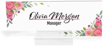 Personalized Desk Name Plate Clear Acrylic Sign