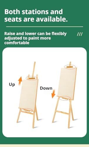 Adjustable Wooden Easel for Art and Display