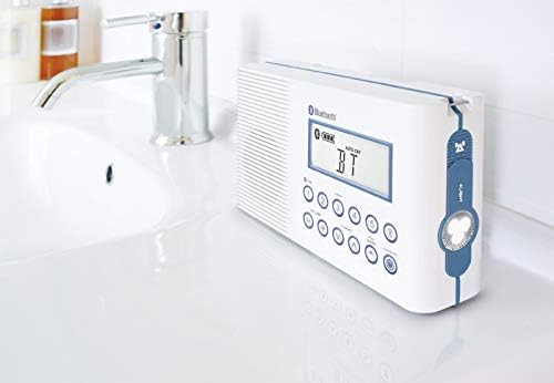 Sangean H202 Waterproof Shower Radio with Weather Alerts and Bluetooth