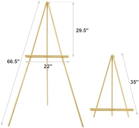 Falling in Art 65 Inch A-Frame Easel Stand with Adjustable Canvas Holder