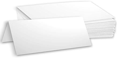 Hamilco Tent Cards 35x11 Folded Card Stock - 100 Pack