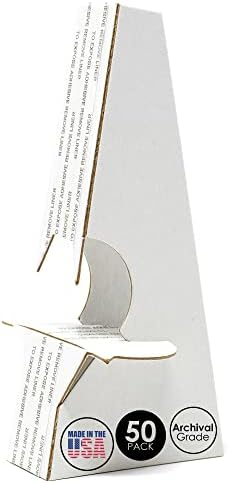 Golden State Art Self-Stick Easel Back Display Stand Pack of 50 White