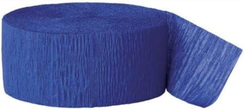 Bright Royal Blue Crepe Paper Roll - 81 1 Count