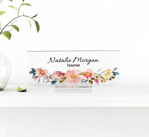 Customizable Acrylic Desk Name Plate - Funny and Elegant