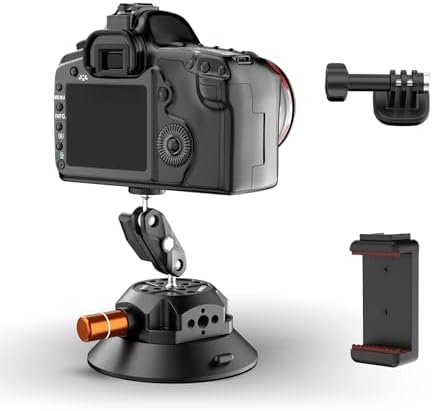 COMAN 45 In Suction Cup Camera Mount with Ball Head Magic Arm