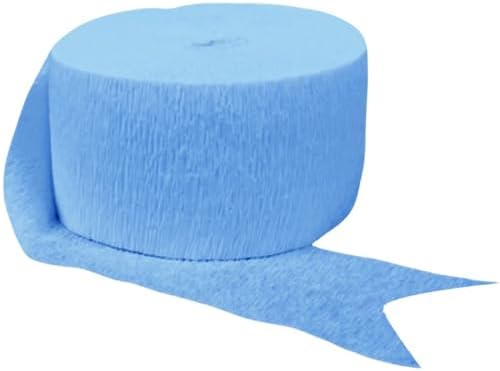 Baby Blue Crepe Paper Roll 81 Feet 1 Count