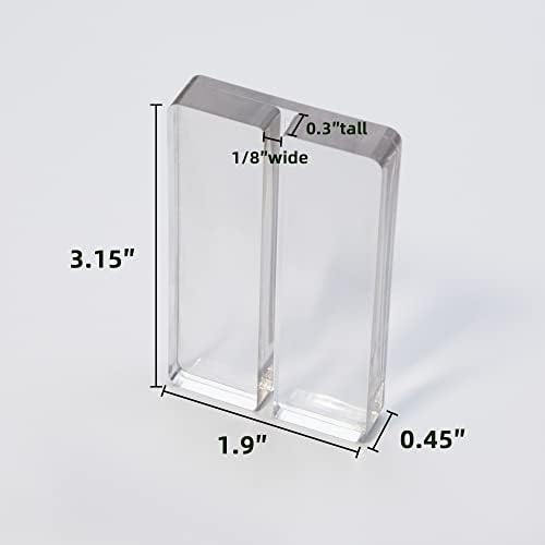 20PCS Clear Acrylic Sign Holders 3 Table Number Stands