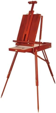 Portable Wooden Art Easel with Adjustable Height and Angle