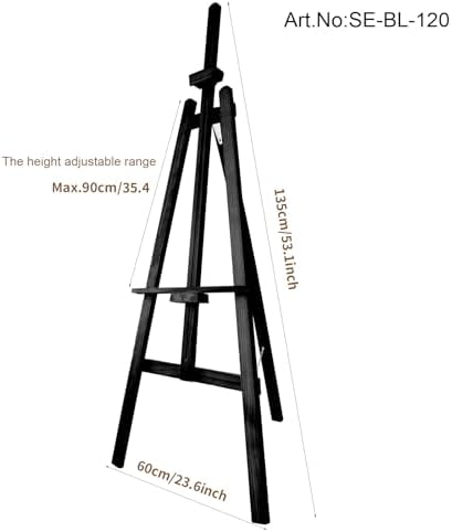 Vaste Large Adjustable Wooden Easel for Painting