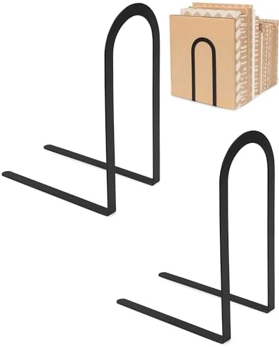 Spectrum Elements Book Ends Large Black Modern Metal