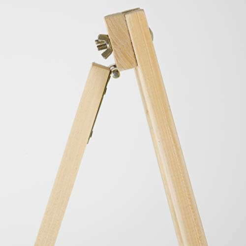 MT Displays Natural Wood Rustic Art Easel Adjustable Height Stand