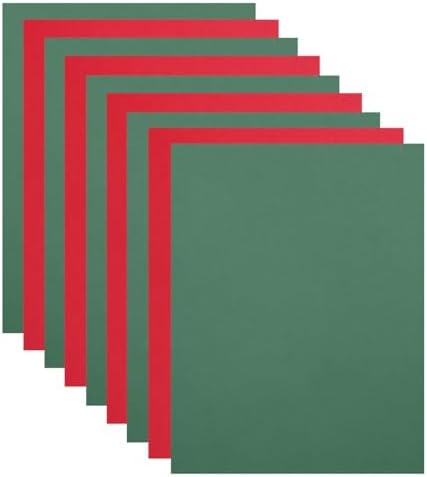 Baisunt 20 Sheets Red and Dark Green Cardstock for Christmas DIY Crafts