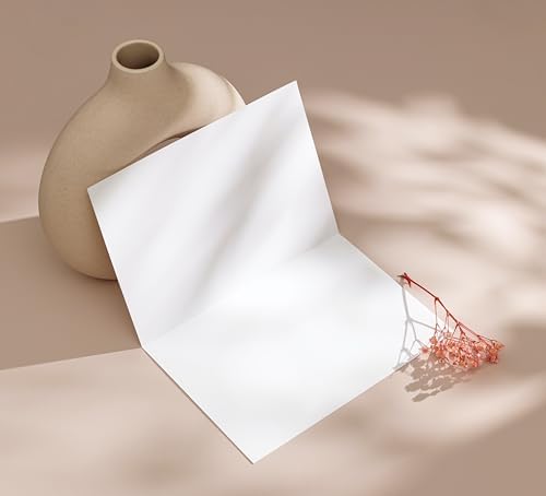 4x6 Plain White Folding Tent Cards Set of 50