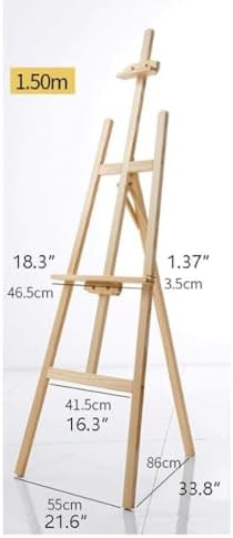 Adjustable A-Frame Wooden Easel for Display and Painting