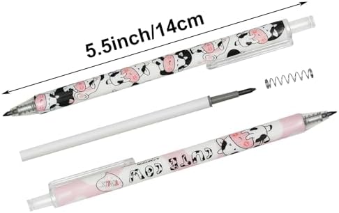 Maydahui 24 Pcs Cartoon Cow Design HB Pencils
