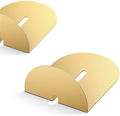 Ondeam Runway Gold Bookends 1 Pair Metal Holders
