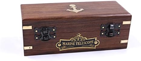 Handcrafted Brass Nautical Telescope with Box