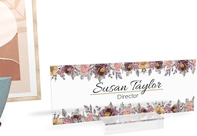 Custom Desk Name Plate - Personalized Acrylic Office Sign