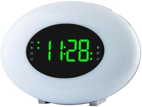 HANNLOMAX HX-162CR Clock Radio with RGB Light and Dual Alarm
