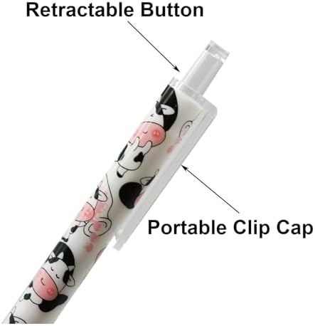 Maydahui 24 Pcs Cartoon Cow Design HB Pencils