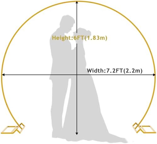 Sturdy 72FT Gold Metal Wedding Arch Stand