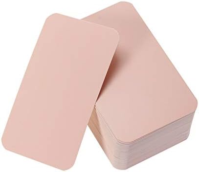 Tupalizy 100PCS Light Pink Writable Business Cards