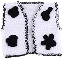 Newborn Photography Props Cute Baby Cowboy Knit Cap Shoes Dress