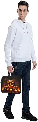 RLDOBOFE Halloween Pumpkin Laptop Bag with Zip Closure