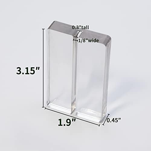 10 Piece Acrylic Name Card Holder Clear Sign Display Stand