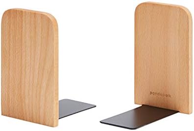 Pandapark Wood Bookends 1 Pair Non-Skid