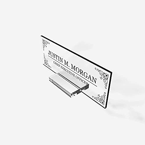 Personalized Desk Nameplate - Acrylic Office Decor 8x3 Inch