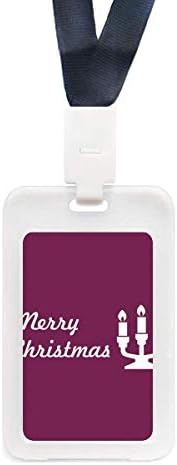 Christmas Candle Dinner Family Transparent ID Credit Card Holder Sleeve