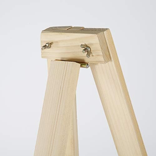 MT Displays Natural Wood Rustic Art Easel Adjustable Height Stand