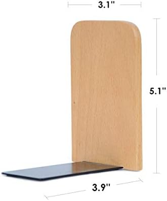 Pandapark Wood Bookends 1 Pair Non-Skid