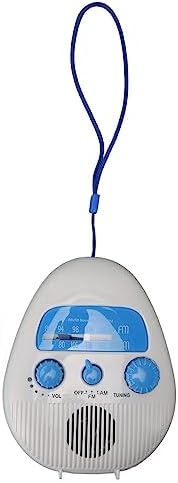 Shower Radio with AM FM Splash Proof and Rotating Knob