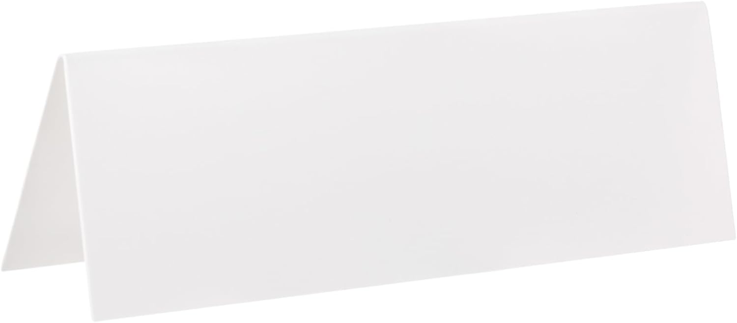 50Pcs Reusable Name Tent Cards White Dry Erase