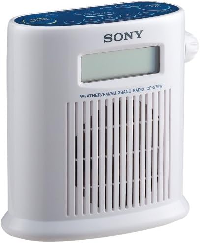 Sony ICFS79W AM FM Weather Digital Tuner Shower Radio White