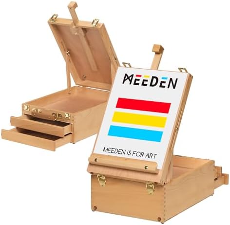 MEEDEN Large Tabletop Easel Sketchbox for Artists