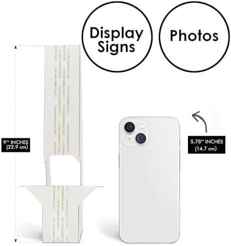 Golden State Art Self-Stick Easel Back Display Stand Pack of 50 White