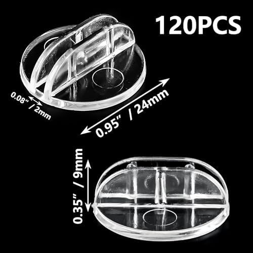 120 Pcs Transparent Plastic Card Holders